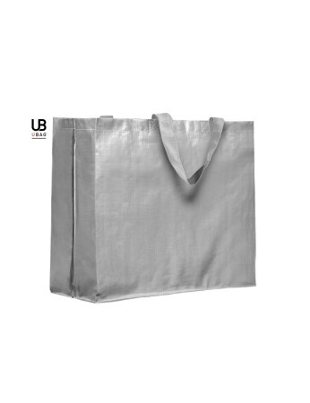 Τσάντα αγοράς pp woven 45 x 39 x 18εκ. (Orlando) ασημί